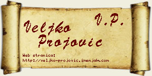 Veljko Projović vizit kartica